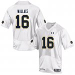 Notre Dame Fighting Irish Men's KJ Wallace #16 White Under Armour Authentic Stitched College NCAA Football Jersey SIO3799IS
